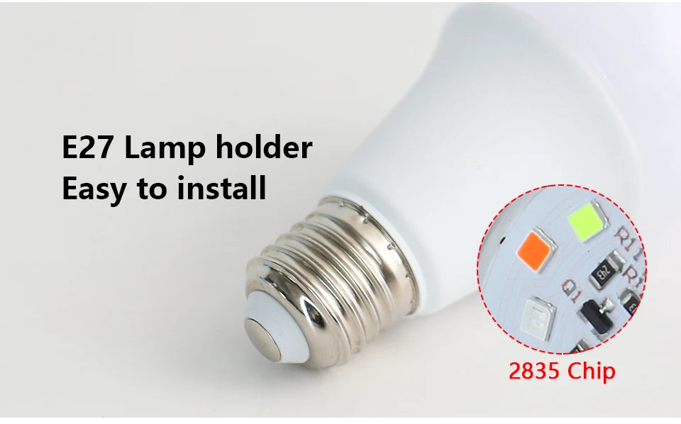 16 Colors RGB Bulb LED Multicolor Bulb E27 Base 220V Household Lighting Dimmable 24 Key Remote Control Atmosphere Neon Light